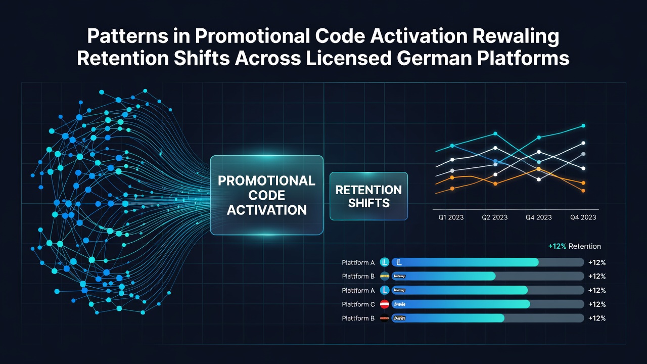 Diagramme und Grafiken zeigen Aktivierungstrends von Aktionscodes auf deutschen Glücksspielplattformen und deren Einfluss auf die Spielerbindung